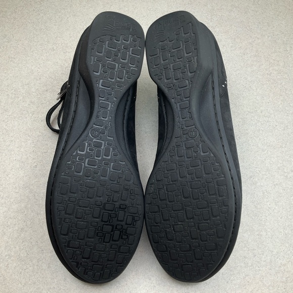 Dansko Lois Ankle Strap Wedge 40 Black Nubuck Mary Jane NWOB - Picture 9 of 11